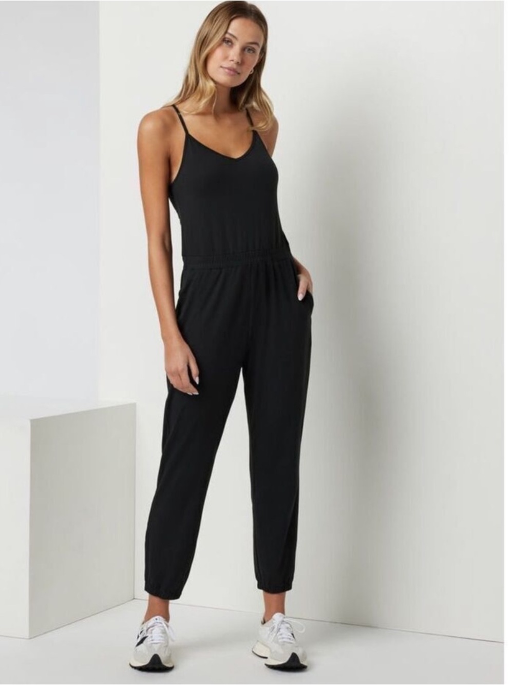 VUORI Lux Spaghetti Strap Jogger Jumpsuit